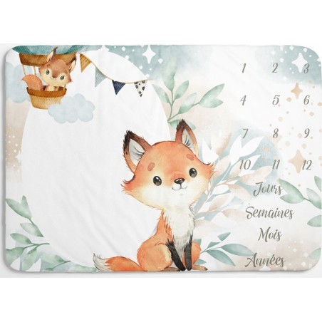 Tapis étape Lovely Fox celadon Mercerie des Princesses