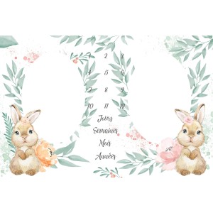 Tissu pour tapis photo étape à réaliser soi même pour jumeaux - Bunny Mercerie des Princesses