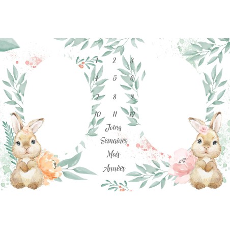 Tissu pour tapis photo étape à réaliser soi même pour jumeaux - Bunny Mercerie des Princesses