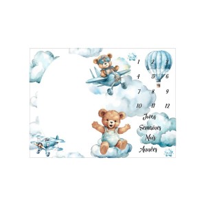 Tapis étape Ourson Dans Les Airs Mercerie des Princesses