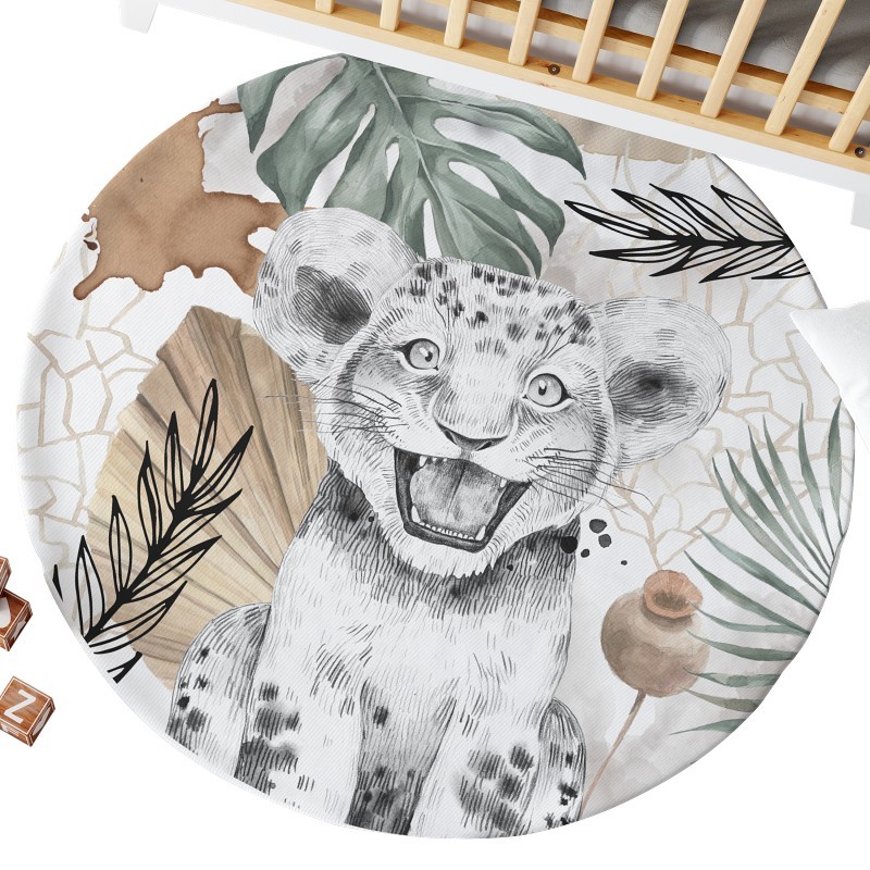 Ensemble Coupon Tapis Rond Savane Africaine + 2 coussins Mercerie des Princesses