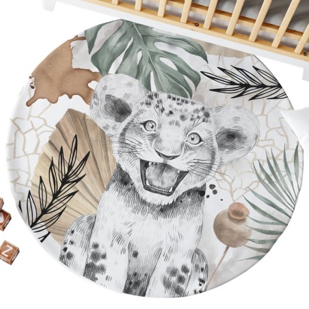 Ensemble Coupon Tapis Rond Savane Africaine + 2 coussins Mercerie des Princesses