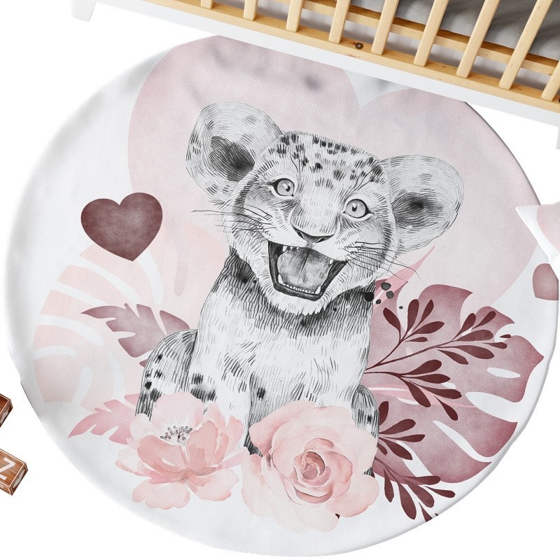 Ensemble Coupon Tapis Rond Savane Vieux rose + 2 coussins Mercerie des Princesses