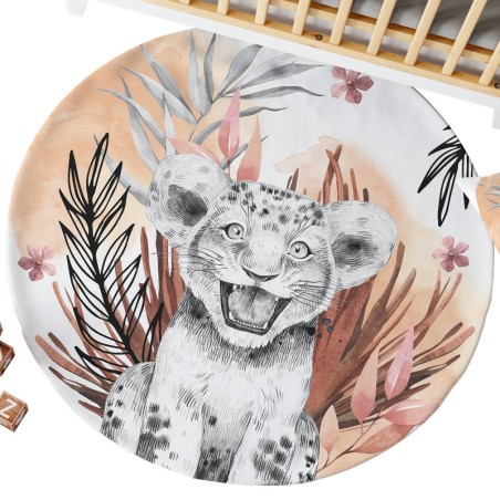 Ensemble Coupon Tapis Rond Savane Terracotta + 2 coussins Mercerie des Princesses