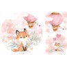  Ensemble Tapis Rond à faire soi même Lovely fox Rose + 2 coussins Mercerie des Princesses