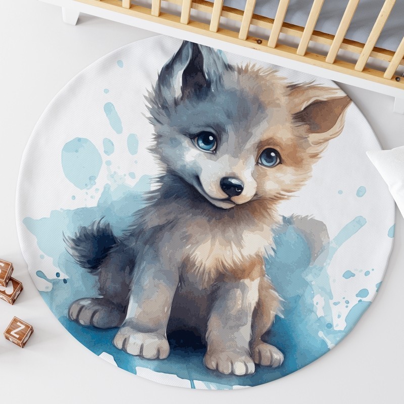 ENsemble Coupon Tapis Rond Louveteau + 2 coussins Mercerie des Princesses