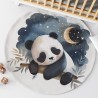 Ensemble Coupon Tapis Rond Panda endormi + 2 coussins Mercerie des Princesses