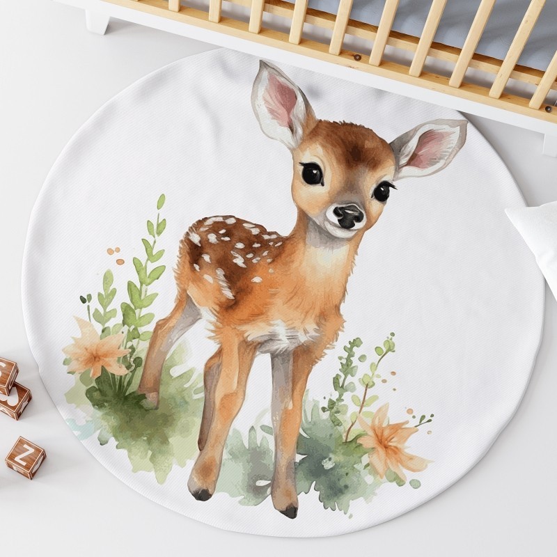 Ensemble Coupon Tapis Rond Faon + 2 coussins Mercerie des Princesses