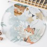 Ensemble Coupon Tapis Rond Lovely fox Celadon + 2 coussins Mercerie des Princesses