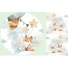  Ensemble Coupon Tapis Rond Lovely fox Celadon + 2 coussins Mercerie des Princesses