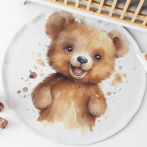 Ensemble Coupon Tapis Rond Ourson + 2 coussins Mercerie des Princesses