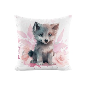  Ensemble Coupon Tapis Rond Louveteau Rose + 2 coussins Mercerie des Princesses