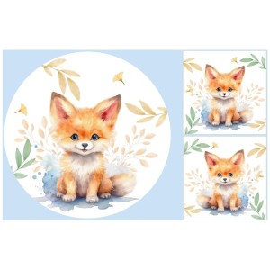 Ensemble Coupon Tapis Rond Renardeau + 2 coussins Mercerie des Princesses