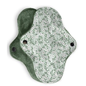  Coupon Fleurs vertes pour la Création de Serviettes Hygiéniques Lavables de Qualité Oeko-Tex Mercerie des Princesses