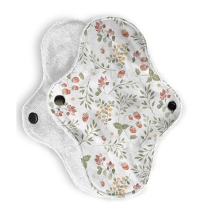  Coupon Fraises sauvages pour la Création de Serviettes Hygiéniques Lavables de Qualité Oeko-Tex Mercerie des Princesses