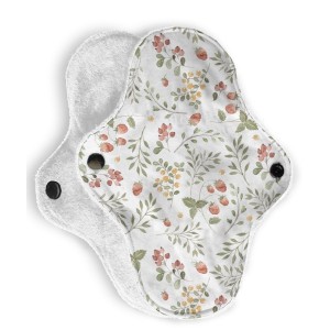  Coupon Fraises sauvages pour la Création de Serviettes Hygiéniques Lavables de Qualité Oeko-Tex Mercerie des Princesses