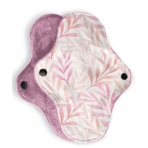  Coupon feuillage rose pour la Création de Serviettes Hygiéniques Lavables de Qualité Oeko-Tex Mercerie des Princesses