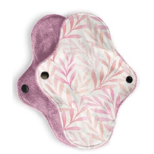  Coupon feuillage rose pour la Création de Serviettes Hygiéniques Lavables de Qualité Oeko-Tex Mercerie des Princesses