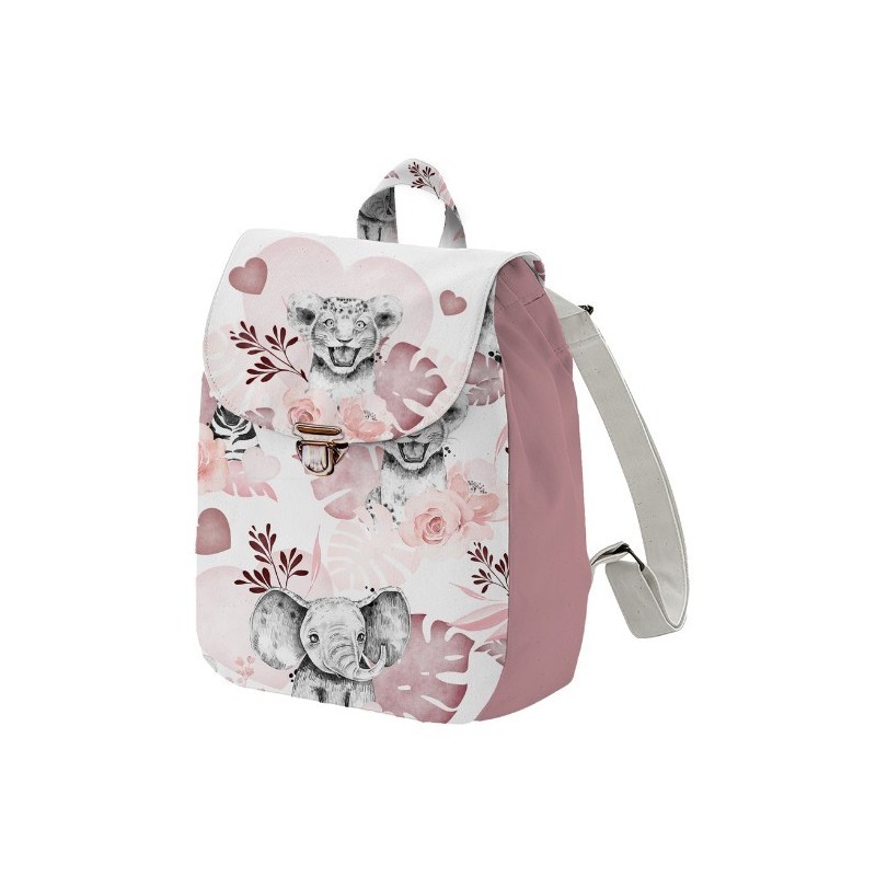 Panneau pour Sac à Dos maternelle Enfant savane Vieux rose à réaliser soi-même Mercerie des Princesses