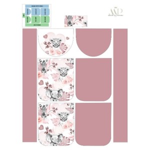  Panneau pour Sac à Dos maternelle Enfant savane Vieux rose à réaliser soi-même Mercerie des Princesses