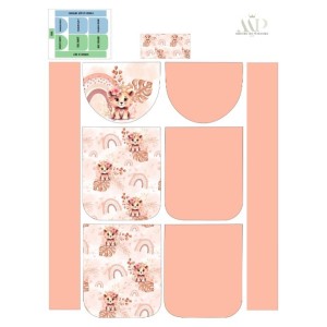  Panneau pour Sac à Dos maternelle Enfant Rainbow Lion à réaliser soi-même Mercerie des Princesses