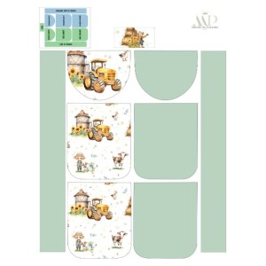  Panneau pour Sac à Dos maternelle Enfant Ma petite Ferme à réaliser soi-même Mercerie des Princesses