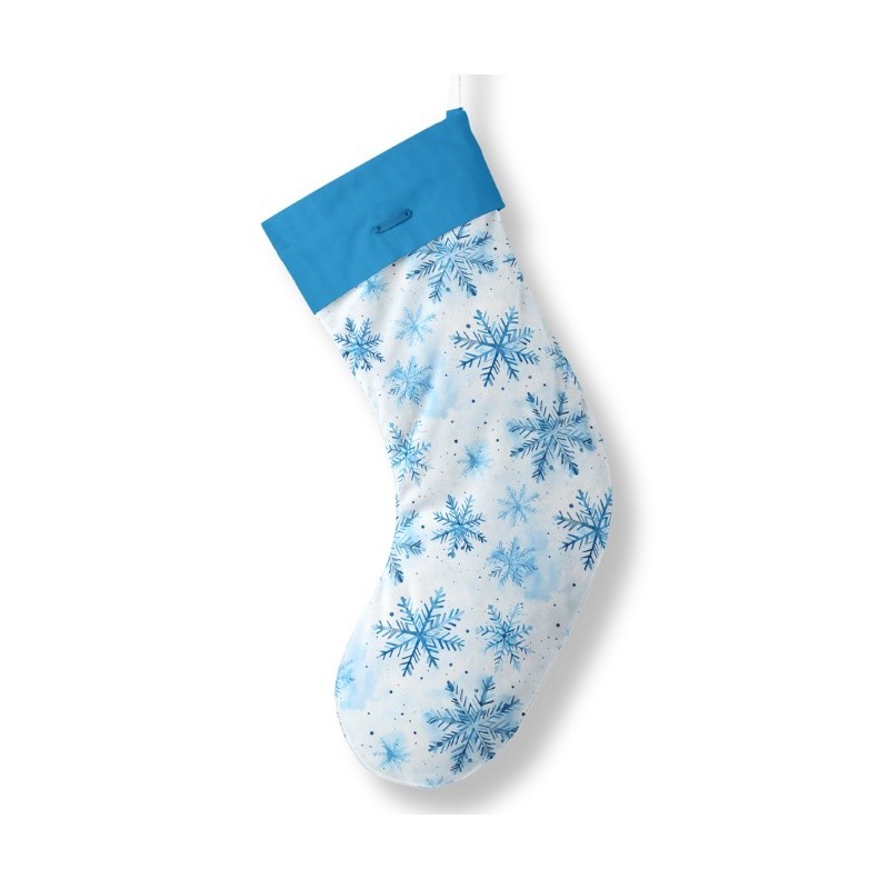 Panneau à Coudre pour Chaussette de Noël Flocons - 100% coton Oeko-Tex Mercerie des Princesses