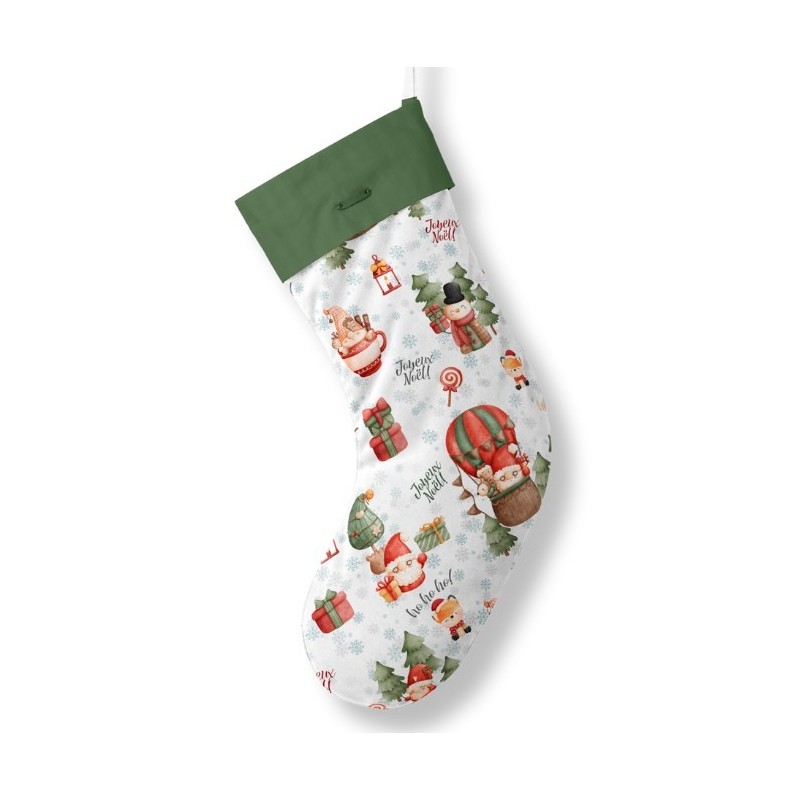 Panneau à Coudre pour Chaussette de Noël Magie de Noël - 100% coton Oeko-Tex Mercerie des Princesses