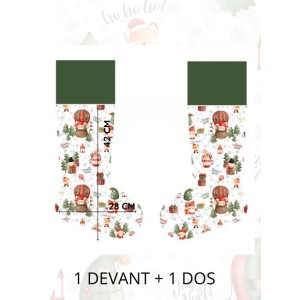  Panneau à Coudre pour Chaussette de Noël Magie de Noël - 100% coton Oeko-Tex Mercerie des Princesses