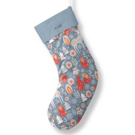 Panneau à Coudre pour Chaussette de Noël Scandinave - 100% coton Oeko-Tex Mercerie des Princesses