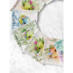Coupon Lingettes Petits Dragons coton imprimé à réaliser soi-même  - Certifié Oeko-Tex®