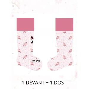  Panneau à Coudre pour Chaussette de Noël Bonhomme de Neige - 100% coton Oeko-Tex Mercerie des Princesses