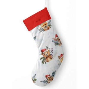  Panneau à Coudre pour Chaussette de Noël Animaux de Noël - 100% coton Oeko-Tex Mercerie des Princesses