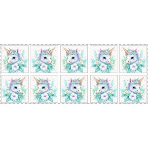 Coupon Lingettes Licorne coton imprimé à réaliser soi-même  - Certifié Oeko-Tex®