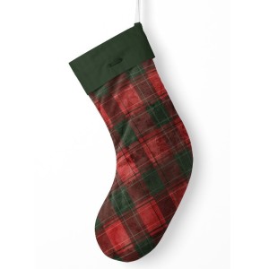  Panneau à Coudre pour Chaussette de Noël A Carreaux - 100% coton Oeko-Tex Mercerie des Princesses