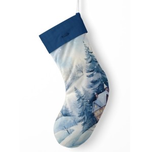  Panneau à Coudre pour Chaussette de Noël Paysage Hivernale - 100% coton Oeko-Tex Mercerie des Princesses