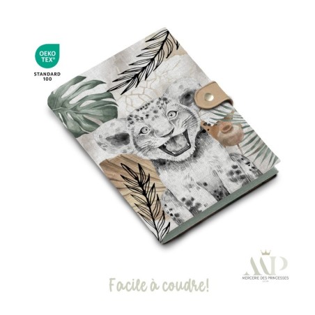 Panneau de couture Protège Carnet de Santé - Motif Savane Africaine DIY - Tissu Patron pour création naissance Mercerie des Prin