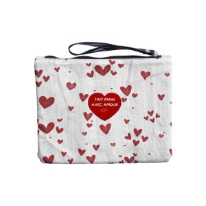  Panneau de 9 cœurs en simili cuir – "Fait Main avec Amour" Mercerie des Princesses