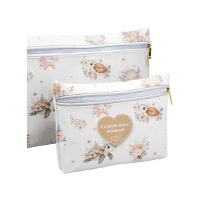  Panneau de 9 cœurs en simili cuir – "Cousu avec Amour" Mercerie des Princesses