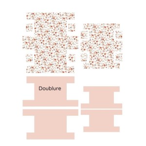  Panneau de tissu – Duo de trousses de toilette “Fleurs d’Automne” – coton Oeko-tex® 153g/m² Mercerie des Princesses