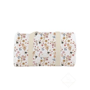 Panneau de tissu “Fleurs Sauvages Roses” – Sac à langer ou sac de voyage à coudre – La Mercerie des Princesses® Mercerie des Pri