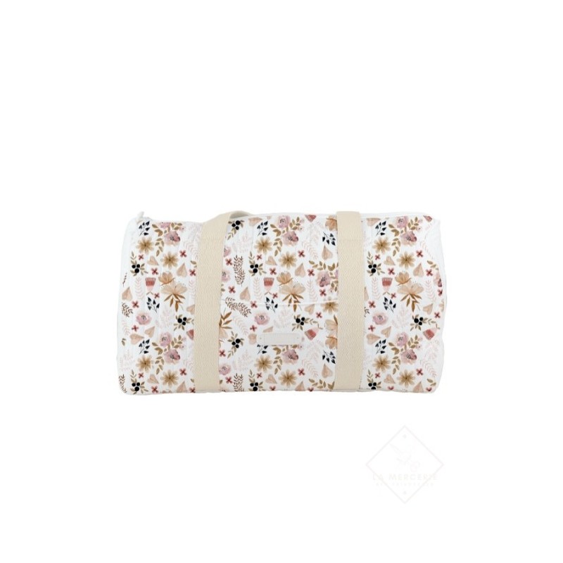 Panneau de tissu “Fleurs Sauvages Roses” – Sac à langer ou sac de voyage à coudre – La Mercerie des Princesses® Mercerie des Pri