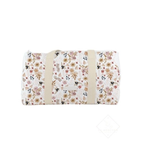Panneau de tissu “Fleurs Sauvages Roses” – Sac à langer ou sac de voyage à coudre – La Mercerie des Princesses® Mercerie des Pri