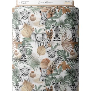 Tissu coton imprimé pour enfants Savane Africaine  - Certifié Oeko-Tex® Mercerie des Princesses