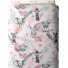 Tissu coton imprimé pour enfants Savane Rose - Certifié Oeko-Tex® standard 100 Mercerie des Princesses