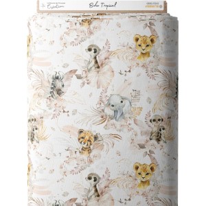 Tissu coton imprimé pour enfants Tropical Boho- Certifié Oeko-Tex® Mercerie des Princesses