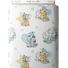Tissu coton imprimé pour enfants Baby Savane Vert- Certifié Oeko-Tex® Mercerie des Princesses