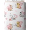 Tissu coton imprimé pour enfants Baby Savane Rose- Certifié Oeko-Tex® Mercerie des Princesses