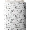Tissu coton imprimé pour enfants Zèbre à plumes- Certifié Oeko-Tex® Mercerie des Princesses