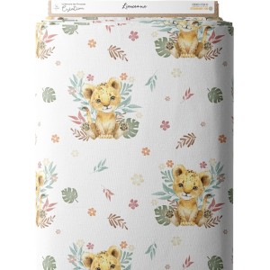 Tissu coton imprimé pour enfants Lionceaux- Certifié Oeko-Tex® Mercerie des Princesses